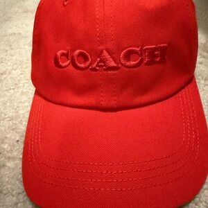 Coach Red Baseball Cap